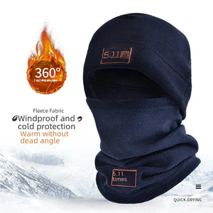 Autumn Winter Sports Warmth Hat Fuzz Neck Cover Cycling Face Shield Set Unisex