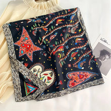 Load image into Gallery viewer, 90*90Cm Square Scarf Twill Silk Feeling Women Head Shawls and Wraps Luxury Hair Tree Print Neck Scarves Hijab Bandana Pashmina