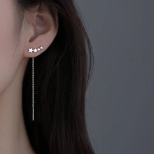 Load image into Gallery viewer, Ventfille 925 Sterling Silver Star Earring for Women Girl Simple Tassels Chain Fashion Office Jewelry Gift Dropshipping