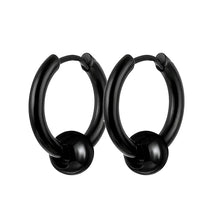Load image into Gallery viewer, 1 Pairs Punk Stainless Steel Stud Earrings Black Earrings Set For Men Women Vintage Hip Hop Piercing Ear Jewelry