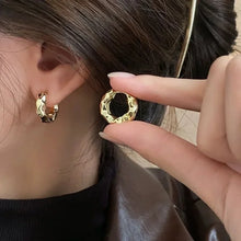Load image into Gallery viewer, Vintage Chunky Stainless Steel Hoop Earrings For Women Fashion Simple Round Circle Simple Earrings Party Jewelry Holiday Gifts