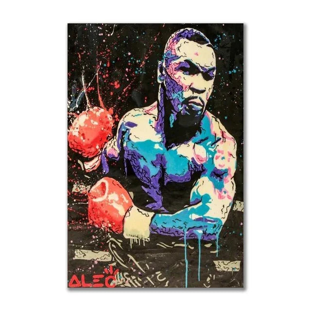 Boxer Wall Art Poster Mike Tyson Muhammad Ali Motivational Quote Home Decor Pictures Prints Canvas Painting Living Room Decor