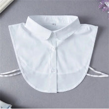 Load image into Gallery viewer, Women's Solid Colour Black White Vertical Small Flip Collar Versatile Shirt Jumper Jumper Fashion Lace False Collar Four Seasons