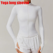 Load image into Gallery viewer, Yoga Long Sleeve Sports Jacket Women's Zip Fitness Yoga Shirt Slim Fit Gym Top Activewear Running Coats Workout Cycling Clothes