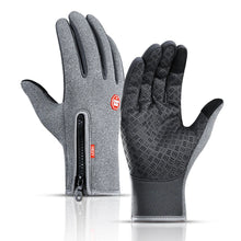 Load image into Gallery viewer, Men Women Cycling Winter Warm Sport Gloves Touchscreen Outdoor Fishing Splash-proof Skiing Snowboard Nonslip Zipper Gloves