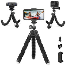 Load image into Gallery viewer, Mini Universal Octopus Tripod Monopod with Phone Clip Webcam Holder for Smartphone Camera Photography Tripe Stand