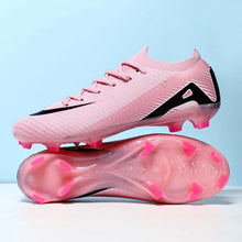 Load image into Gallery viewer, New Men Football Boots Adult Training Sport Soccer Shoes Cleats Boys Outdoor Long Spikes Non Slip Breathable Match Comfortable