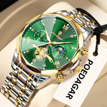 Load image into Gallery viewer, POEDAGAR Original Luxury Men's Watch Waterproof Luminous Chronograph Men Wristwatch Stainless Steel Quartz Watches For Man Reloj