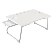 Load image into Gallery viewer, Folding Laptop Bed Desk With Cup Holder Multifunctional Dormitory Bedroom Bed Desk With Drawer Portable Desk