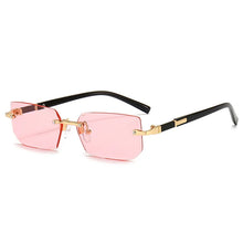 Load image into Gallery viewer, Rimless Sunglasses Rectangle Fashion Popular Women Men Shades Small Square Sun Glasses For Female Male Summer Traveling Oculos