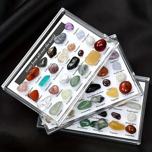 Natural Crystal Rubies Geological Specimens Teaching Props Color Display Board