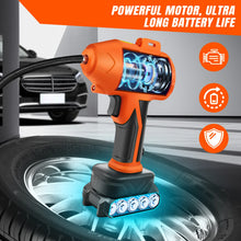 Load image into Gallery viewer, Tyre Inflator Cordless Air Compressor, 21V Rechargeable Battery Powered 180PSI Portable Handheld Car Tyre Pump