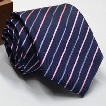 Load image into Gallery viewer, Classic Stripe Necktie Men Business Formal Wedding Tie 8cm Blue Black Pink Red Neck Ties Fashion Shirt Dress Accessories