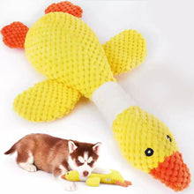 Load image into Gallery viewer, New blue goose dog toy cat toy pet toy double color goose tough bite chew plush sound toy plush toy pet supplies
