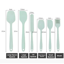 Load image into Gallery viewer, 6 Pieces Silicone Spatula Set Food Grade Non Stick Heat Resistant Spatulas Turner for Cooking Baking Mixing Baking Tools