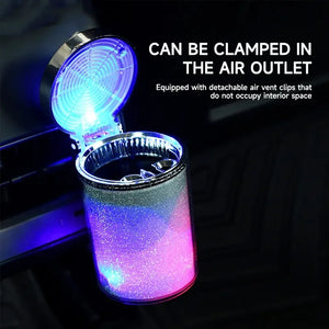 LED Car Ashtray! Airtight, Cup Holder, Trash Can