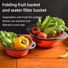 Load image into Gallery viewer, Collapsible Silicone Drain Basket Strainer Kitchen Colander Foldable Washing Tool