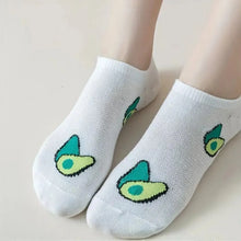 Load image into Gallery viewer, 5 Pairs Avocado Crew Ankle Socks Cartoon Fashion Breathable Summer Autumn Women&#39;s