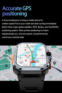 Android Smart Watch for Men – GPS, Dual Camera, NFC, 4G SIM, WiFi – 16GB/64GB Storage