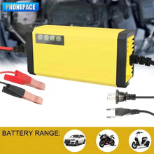 Load image into Gallery viewer, Car Battery Charger 12V 2A 220V Power Puls Repair Charger Wet Dry Lead Acid Battery LED Display Moto Truck Battery Charger