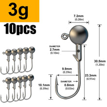 Load image into Gallery viewer, JYJ 1g 2g 3g 4g 5g 10g 20g 22g 25g 28g crank Jig head hook fishing hook head Jig lure hard bait soft worm jig hook for fishing