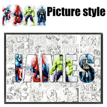 Load image into Gallery viewer, Personalised Marvel Movie Heroes Canvas Poster – Spider-Man &amp; Iron Man Wall Art