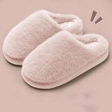 Load image into Gallery viewer, Winter Women's Faux Fur Warm Slippers-Plush Toe-Cover Slip-Resistant Cotton House Shoes,Soft Cozy Indoor Slides with Thick Sole