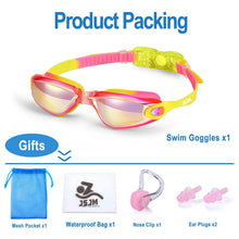 Load image into Gallery viewer, JSJM Professional Kids Swimming Goggles Anti-Fog UV Protection Waterproof Silicone Swim Glasses for Boys Girls Swim Eyewear Gift