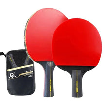Load image into Gallery viewer, 5/6 Star Table Tennis Racket 2PCS Professional Pinng Two-Piece Pure Wood Table Tennis Paddle High-quality Set with A Bag