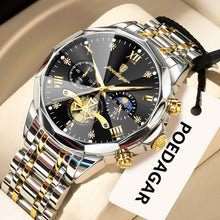 Load image into Gallery viewer, POEDAGAR Original Luxury Men's Watch Waterproof Luminous Chronograph Men Wristwatch Stainless Steel Quartz Watches For Man Reloj