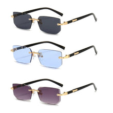 Load image into Gallery viewer, Rimless Sunglasses Rectangle Fashion Popular Women Men Shades Small Square Sun Glasses For Female Male Summer Traveling Oculos