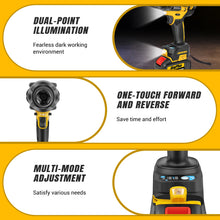 Load image into Gallery viewer, DayPlus 3 IN 1 Cordless Impact Wrench Electric Drill Impact Wrench,1500Nm Brushless Impact Gun 1/2"Driver Car Tyre Wheel,3 Speed