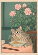 Load image into Gallery viewer, Japanese Tabby Cat in Bathtub Poster Prints Canvas Painting Retro Aesthetic Wall Art Picture Japandi Bathroom Toilet Home Decor