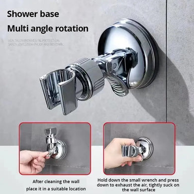 Adjustable Shower Rack - Suction Cup Bracket, Lotus Canopy, Handheld Shower Holder