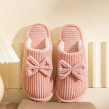 Load image into Gallery viewer, Fashion Women's Bow Slippers Fall/Winter Indoor Bedroom Floor Lightweight and Comfortable&amp;Soft Warm Slippers for Home