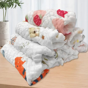 5pc Muslin Washcloths! Soft, Absorbent, Baby Bath
