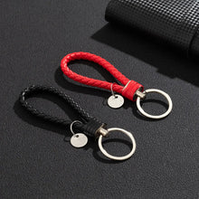 Load image into Gallery viewer, 2Pcs/Set PU Leather Braided Woven Rope Keychain DIY Bag Pendant Key Chain Holder Key Car Trinket Keyring Men Women Gift Jewelry