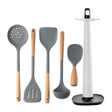 Load image into Gallery viewer, NEW Silicone Spatula Non Stick Pan Wooden Handle Silicone Vegetable Heat-resistant Silicone Cooking Spatula Spoon Kitchen tool