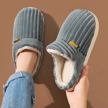 Load image into Gallery viewer, Evshine Soft Sole Slippers For Women Winter Fashion Women Fur Slippers Fuzzy Plush Men Slippers Warm Furry Women Cotton Shoes