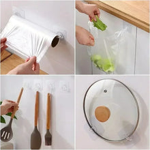 Load image into Gallery viewer, 5/10/20Pcs Self-adhesive Hook Transparent Door Wall Hook Child Heavy Load Rack Kitchen Bathroom Towel Key Rack Sticky Hook