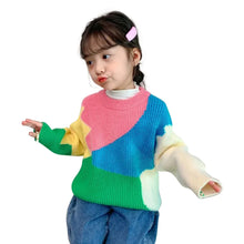 Load image into Gallery viewer, Children Girls Casual Sweater Winter Clothes Match Color Soft Warm Comfortable Top