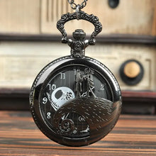 Load image into Gallery viewer, Skeleton Quartz Pocket Watch Vintage Pendant Chain Necklace Fashion Timepiece