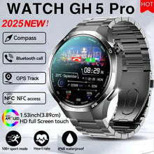 Load image into Gallery viewer, 2026 Watch 5 Pro GPS Track Compass Smart Watch Men 360*360 AMOLED Screen NFC BT Call Waterproof Health Monitor Man Smartwatches