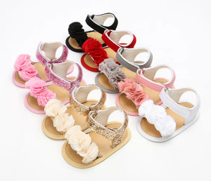 Meckior Floral Sandals: Cotton Sole, Infant/Toddler