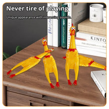 Load image into Gallery viewer, Yellow Screaming Chicken! Funny Dog Toy, Squeaks Loud