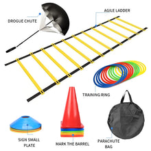 Load image into Gallery viewer, 1 Set Of Soccer Speed Quickness Agility Training Set Agility Ladder, (19.6 ft Long With 12 Rungs)