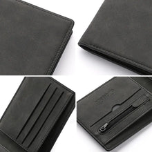 Load image into Gallery viewer, 2023 New Men&#39;s Short Wallet Dollar Clip Zipper Soft Leather Lightweight Compact