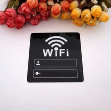 Load image into Gallery viewer, WiFi Sign Mirror Wall Sticker 3D Acrylic Rewritable Decor