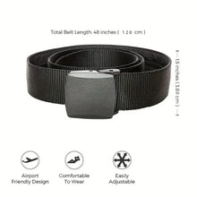 Load image into Gallery viewer, Men&#39;s Tactical Belt Black Nylon Quick Release Automatic Buckle Sports Casual Wear