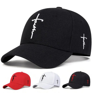 Embroidered Faith Baseball Cap - Fashionable Unisex Cotton Snapback Hat